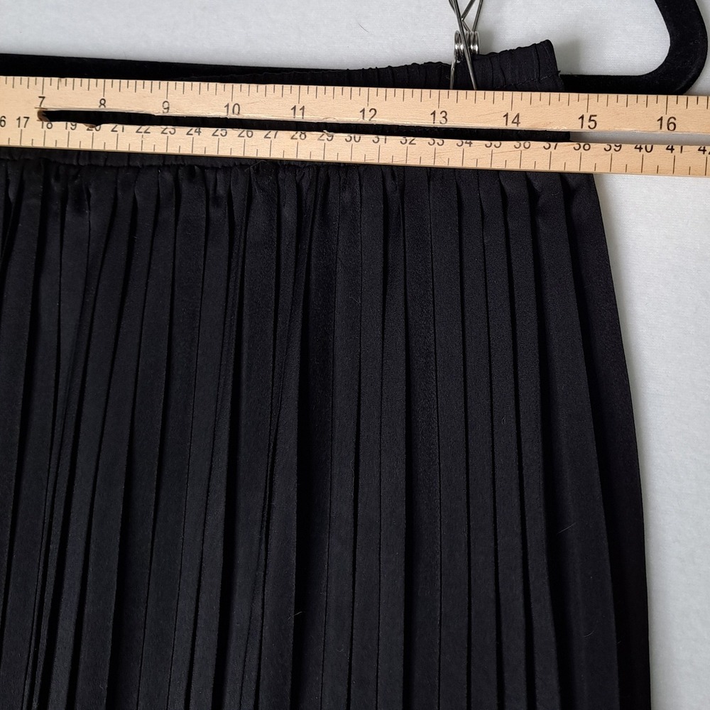 41 Hawthorn Skirt Womens M Black Pleated Maxi Elastic Waist Dress Flowy Ankle - Picture 7 of 10